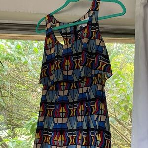 Multi color , racer back flowy summer dress
